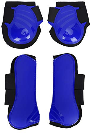 1Set Pferdesportstiefel Beinschutz Bein PU Verdickte Schale Elastische Polsterung Innenpolster Für Ausdauertraining Und Leistung(XL)