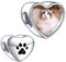 LaMenars Personalized Photo charme griffe impression perles en argent sterling images personnalisées chien chat coeur dame bracelet et collier fille cadeau