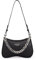 Princely London Schultertasche Nelly - Stylische Handtasche Damen - Elegante Tasche mit Reißverschluss & Innenfach - Schwarz