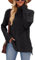 Famulily Black Tunic Jumper Tops for Women Wear with Leggings, Ribbed Knit Loose Fit Turtleneck Fall Sweaters (L, Black)