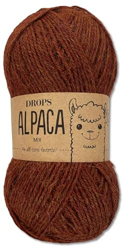 Frida's Wollhaus Drops 50 g Alpaca Alpaka Wolle Garn Häkeln Stricken weich 51 Farben (mix 9025 | Haselnuss)