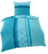 Bierbaum Microfaser Velours - Fleece Winter Bettwäsche 2 TLG. 135x200cm Blau Hellblau Azur Ornamente