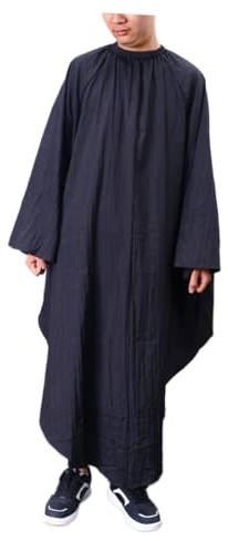 DRESSOOS Cape De Coiffure Avec Manches Cape De Salon Anti-statique Imperméable Et Respirante Cheveux Professionnelle Adaptée Maison Et Au Salon Noir