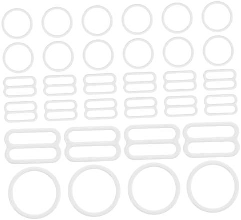 40pcs Bra Strap Hooks and Sliders Set, Adjustable Bra Strap Clips for Lingerie, Dresses, Swimsuits, White Alloy, Easy to Install, Multi-Functional Bra Strap Adjusters