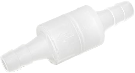 Durchmesser 6mm Inline Rückschlagventil - Verbessert Kunststoff Rückschlagventil mit Klemmbändern für Aquarium Wasser Flüssigluft Kraftstoff Gas, für Waschmaschinen Trockner (6mm)