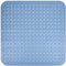 Leeko Tapis de douche 80 x 80 cm - Antidérapant - Avec 285 ventouses et trous de drainage - En PVC sans BPA - Résistant à la moisissure - Lavable en machine - Bleu