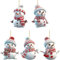 5 PCS Klein 2D Acryl Schneemann Anhänger Weihnachts Baum Basteln Set Mini Lustig Tasche DIY Charm Personalisiert Geschenk Zubehör für Gartendeko Schlüsselanhänger, Kett, Haus, Wand, Party Deko