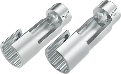 HAZET 4550-1718/2 Einspritzleitungsschlüssel Satz, 17 mm und 18 mm, für Überwurfmuttern an Hochdruckleitungen, geeignet für Common Rail Einspritzsysteme