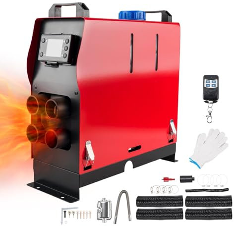 Calentador de aire diésel de 5KW y 12V, calentador de ventilador de calentamiento rápido, todo en uno con interruptor LCD para camiones, barcos, remolques de automóviles, autocaravanas, automóviles