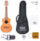 TODO Moutain Fuji Ukulele Mahagoni Top Solid 23 Zoll Konzert für Erwachsene Anfänger Kit mit Carbon Saiten, Kapodaster, Gurt