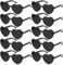 SelfTek 10 Stück Schwarz Herz Sonnenbrille, Magische Farben Party Brille Herz, Hippie Brille, Lustige Partybrillen für Fasching Foto Requisiten Geburtstagsfeier für Kinder und Erwachsene