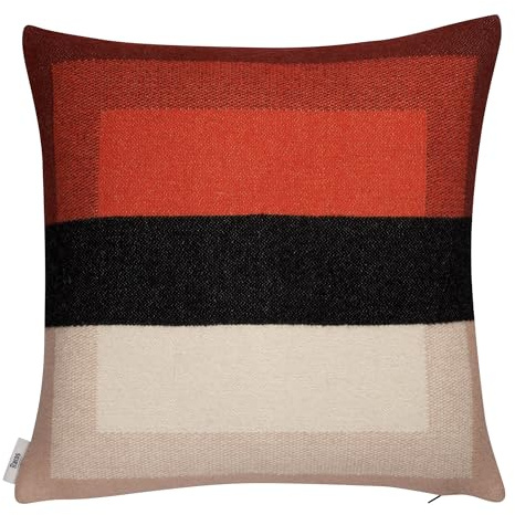 RØROS TWEED - BENTO Kissen - Kissen aus norwegischer Lammwolle - Design von Kristine Five Melvær (105251 Rosehip, 50 x 50 cm)