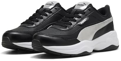 PUMA Cilia Mode Metallic Whisper Sneaker, Nero Argento Bianco, 38, Black Silver White, 38 EU