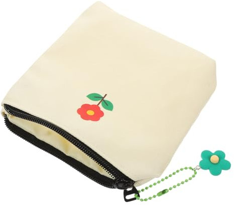 Veemoon 1Stück Kassenbeutel Kompakte Aufbewahrungstasche für Sanitärtücher Münzen Ohrringe Robuste Praktische Reisetasche mit Reißverschluss für Unterwegs