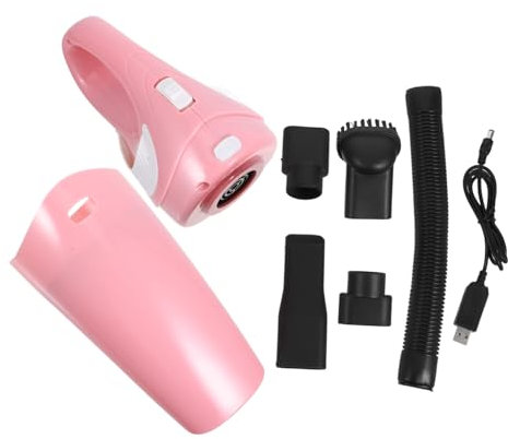 Kichvoe Aspiradora De Mano Ligera Carga USB para Coche Aspira Líquidos Ceniza Cabello Seco Húmedo r