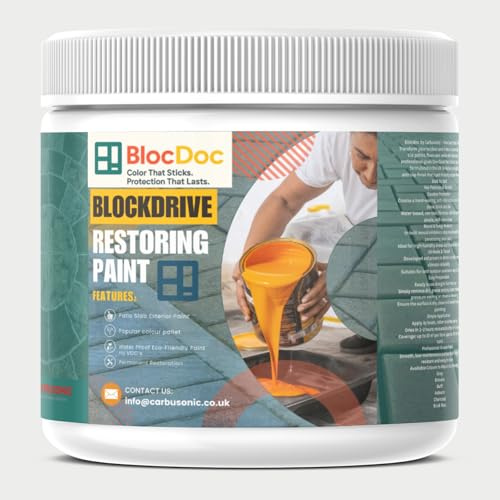 Carbusonic Block Paving Paint & Patio Sealer - Permanent Colour for Driveways & Paths - 6 Colours Available - Weatherproof & Durable Finish - 2.5L to 20L Options (Charcoal, 2.5 Liters)