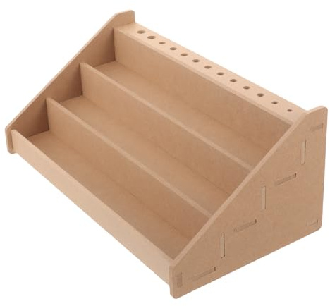 Acrylfarbenhalter mit 13 Fächern, Pinselhalter Malen | Beiger Tischorganizer für Künstler, 31x17x13cm, Mehrlagig und Platzsparend