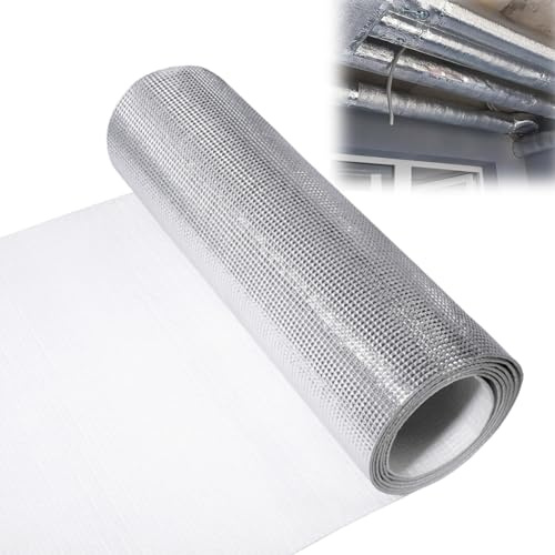 Hoadyush Isolante Termico Adesivo 60x200cm, Alluminio Fibra di Vetro | Installazione senza attrezzi, adesione forte, barriera alte temperature, protezione ignifuga, taglio su misura auto casa