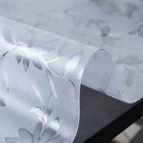 ZBXXSC Tischfolie transparent mit Muster 2 mm Tischdecke PVC Transparente Schutzfolie für Glastisch/Marmortisch einseitig Matt Wasserdicht Hitzebeständig Kratzfest(60×100cm)