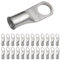 SELTERM 4 AWG (25 mm²) - 3/8 (M10) ⌀ Hole UL Marine Grade Wire Lugs, Battery Cable Ends, Tinned Copper Eyelets, Tubular Ring Terminal Connectors [B36] - 25 Pack