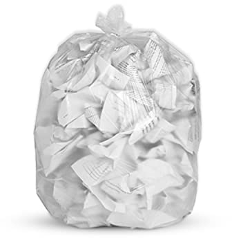 200x 70L Clear Bin Bags - Refuse Sacks | 5kg Capacity- 76 Gauge, 19 Micron - light Duty Waste Recycling Rubbish Binliner Dustbin Bags (Glass)