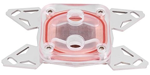ASHATA Richer-R CPU Wasserkühlblock, AM4 Kompatibel, G1/4 Gewinde, Kupfer Basis, POM Abdeckung, 12,9 mm Steckverbinder, für Desktop PCs
