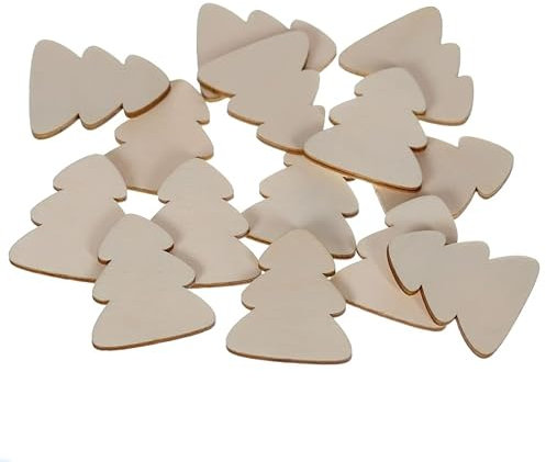 Holz Baum Tannenbaum - 1-10cm Streudeko Basteln Deko Tischdeko, Größe:Tannen 5cm, Pack mit:25 Stück