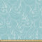 ABAKUHAUS Türkis Gewebe als Meterware, Meer inspirierte Linien, Dicht Gewebter Stoff zum Nähen Polster Wohnaccessoires, 3M (148x300cm), Hellblau Weiß