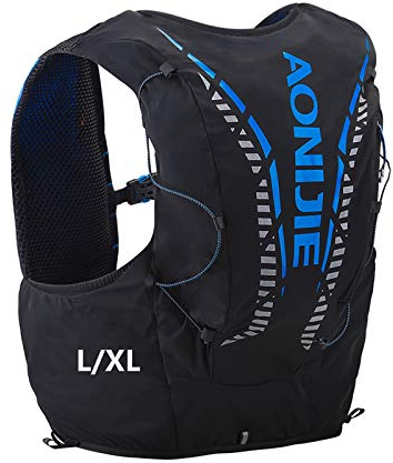 AONIJIE 12L Professional Outdoor Sport Rucksack Trinkrucksäcke Rucksack für Radfahren, Laufen Wandern Camping Marathon Race Klettern (Schwarz-L/XL<102-115cm>)