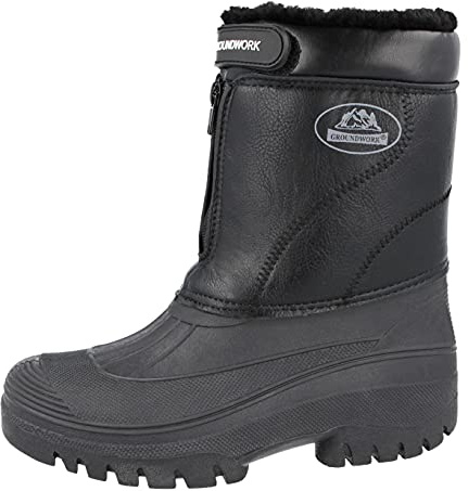 Groundwork LS88 Mens Mucker Stable Yard Waterproof Winter Snow Zip Boots Wellies