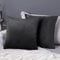 Deconovo 2er Set Samt Kissenbezüge Sofa Kissenbezug Kissenhüllen Zierkissenbezüge Weich Kissenhülle Dekor Schlafzimmer Couchkissen Sofakissen Wohnzimmer Dekokissen Couch Büro, 45x45 cm, Dunkelgrau