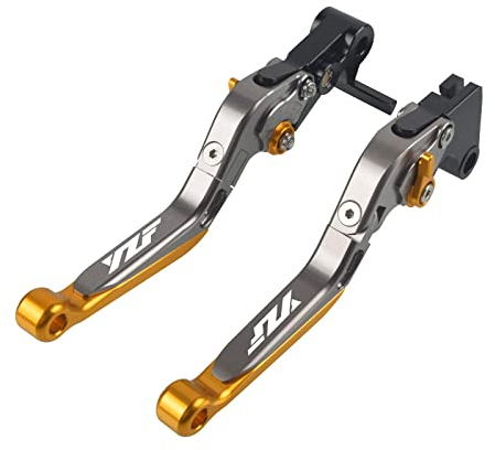CNC Bremshebel Kupplungshebel Klappbar Ausziehbar Kupplung Bremshebel-Set Für YZF R1 R1M R1S 2015-2020 YZF R6 2017-2020 Gold