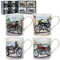 Lesser & Pavey Classic Motorräder Tassen-Set aus Keramik, für Zuhause oder Arbeit, hochwertiges Design-Tassen-Set für alle Gelegenheiten, schöne Tassen für Tee, Kaffee und Heißgetränke, 4 Stück