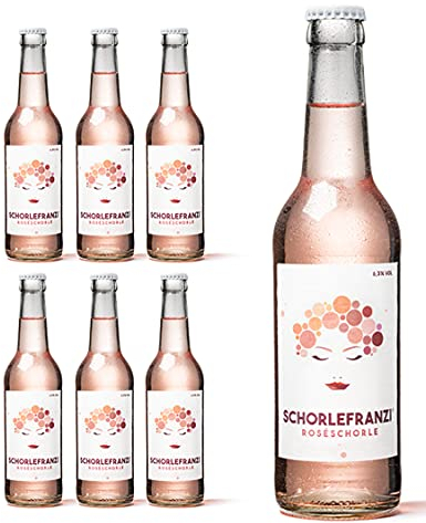 SCHORLEFRANZ® Bio-Roseschorle 6er-Set | Idealer Durstlöscher Mit veganem Roséwein | Perfektes Wein Geschenk (6,3% Vol.) (6 x 0,33l)