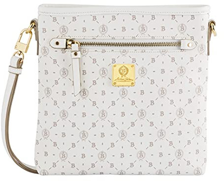 B Michael Beheim, Damen, Cross bag, Umhängetasche, Damenhandtasche, Schultertasche, medium, weiß