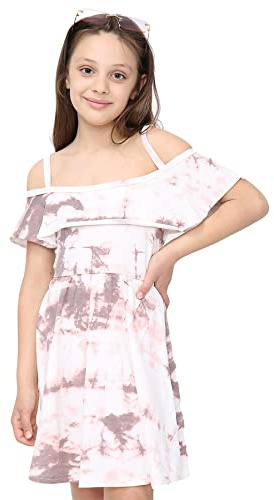 A2Z 4 Kids Girls Off Shoulder Skater Dress Party Wear Age 5-224