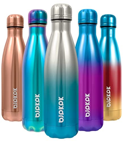 BJPKPK Botella Térmica Aislada 500ml de Acero Inoxidable | Deportiva, Mantiene Frío 24h y Calor 12h | Ideal para Deportes, Aire Libre y Uso Cotidiano