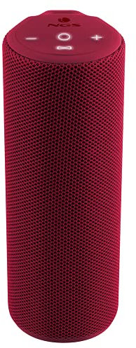 NGS Roller Reef Red- Altavoz Inalámbrico de 20 W, Waterproof IP67, 20H Batería, Compatible con Tecnología BT/TWS/AUX IN, Rojo