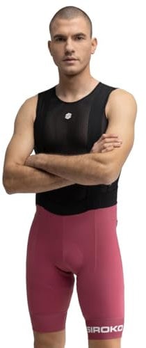 SIROKO - Salopette da Ciclismo BX Bionaz - L - Bordeaux/Nero