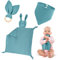 Vicloon Serviette de Bébé Jouets,3pcs Doudou Lapin Mouchoir Doudou Serviette Apaisante d'Eveil Bébé pour Nouveau-né Tollders Filles Garçons Meilleurs Cadeaux