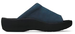 Wolky Nassau Pantoletten Nubukleder denimblau Größe 40