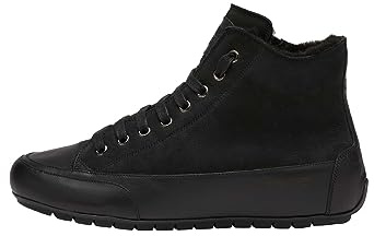 Candice Cooper Hohe Sneakers aus Nappaleder und Velours, schwarz 41