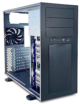 FANTEC 2561 AT-835-3525 PC case, for 12x13 mainboards, 8x 3.5 HDDs + 3x 5.25 modules, incl. 3x 12cm fan.