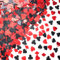 Red Heart Confetti, Casino Party Confetti Poker Las Vegas Party Scatter Confetti Pailletten Streuen Konfetti für Las Vegas Game Night Party Supplies (gemischt Pfirsich und Pflaume)