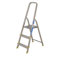 BiGDUG Aluminium Step Ladder - 3 Step Folding Ladder - Non-Slip Surface Hand Rails - Closed Height 1250 mm Platform Height 570mm