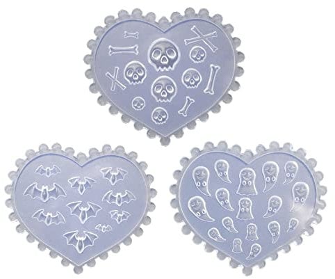 KieTeiiK Silicone Nail Art Decorations Moulds Resin Nail Art Templates 3D Nails Art Molds Acrylic Nail Art Casting Moulds Nail Art Carving Mold