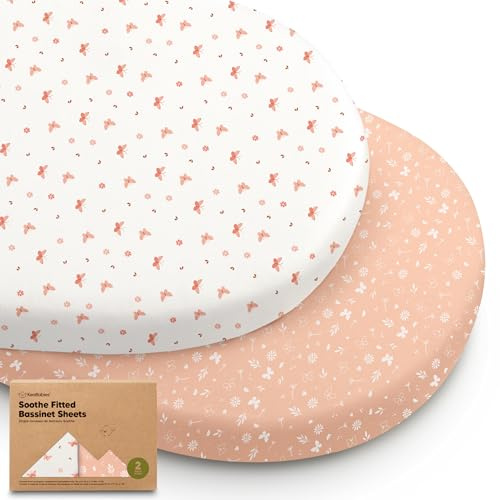 KeaBabies 2er-Pack Bio Spannbettlaken Babybett, 100% Baumwolle (Butterflies)