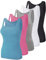 BQTQ 5 Stück Unterhemd Damen Tank Top mit Quadratischem Ausschnitt, Elastische Tank Tops Camisole Crop Top Stretch Untershirt Ärmellos, Schwarz, Weiß, Grau, Blau, Rosarot, XL