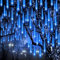 ZPQBEYE Luci di Natale per esterni Meteor Shower Lights 24-Tube 576LEDs Neve che cade Pioggia Luci a cascata Ghiacciolo per albero di Natale Decorazioni natalizie Festa di nozze Decorazione del