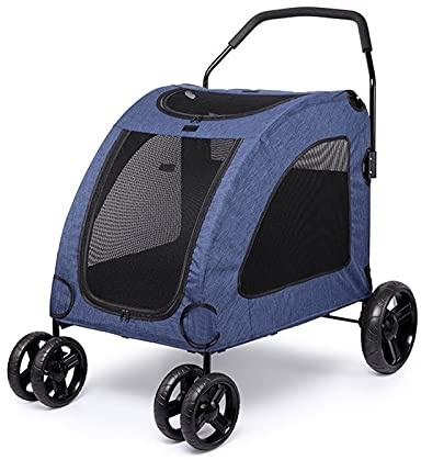 Haustier-Buggy Hundebuggys für große Hunde Kinderwagen Robuster Reisewagen für Hunde/Katzen/Haustiere Hundekinderwagen Buggy mit übergroßen Rädern